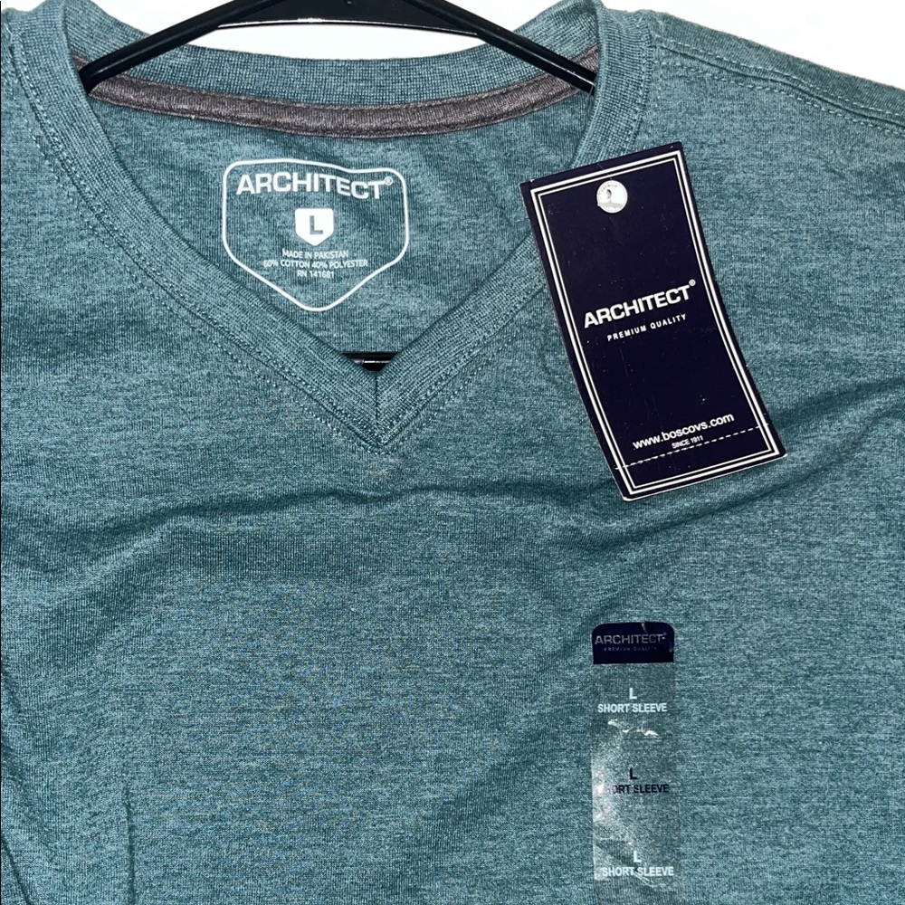 Arche Men's Short Sleeve Teal Tee - Picture 2 of 7